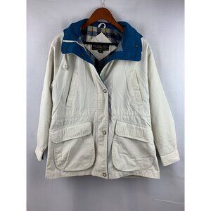 Pacific Trail Womens Vintage Beige & Blue Hooded Jacket S